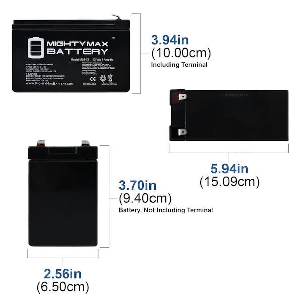 12V 9AH Battery For MarCum Showdown 5.6 Fish Locator + 12V Charger